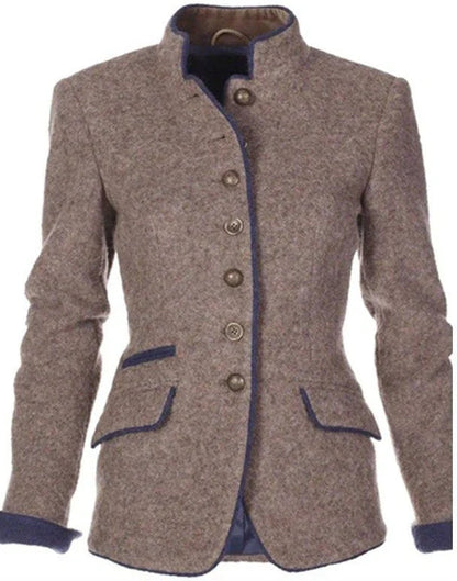 Blazer femme à col montant et boutonnage avant 3