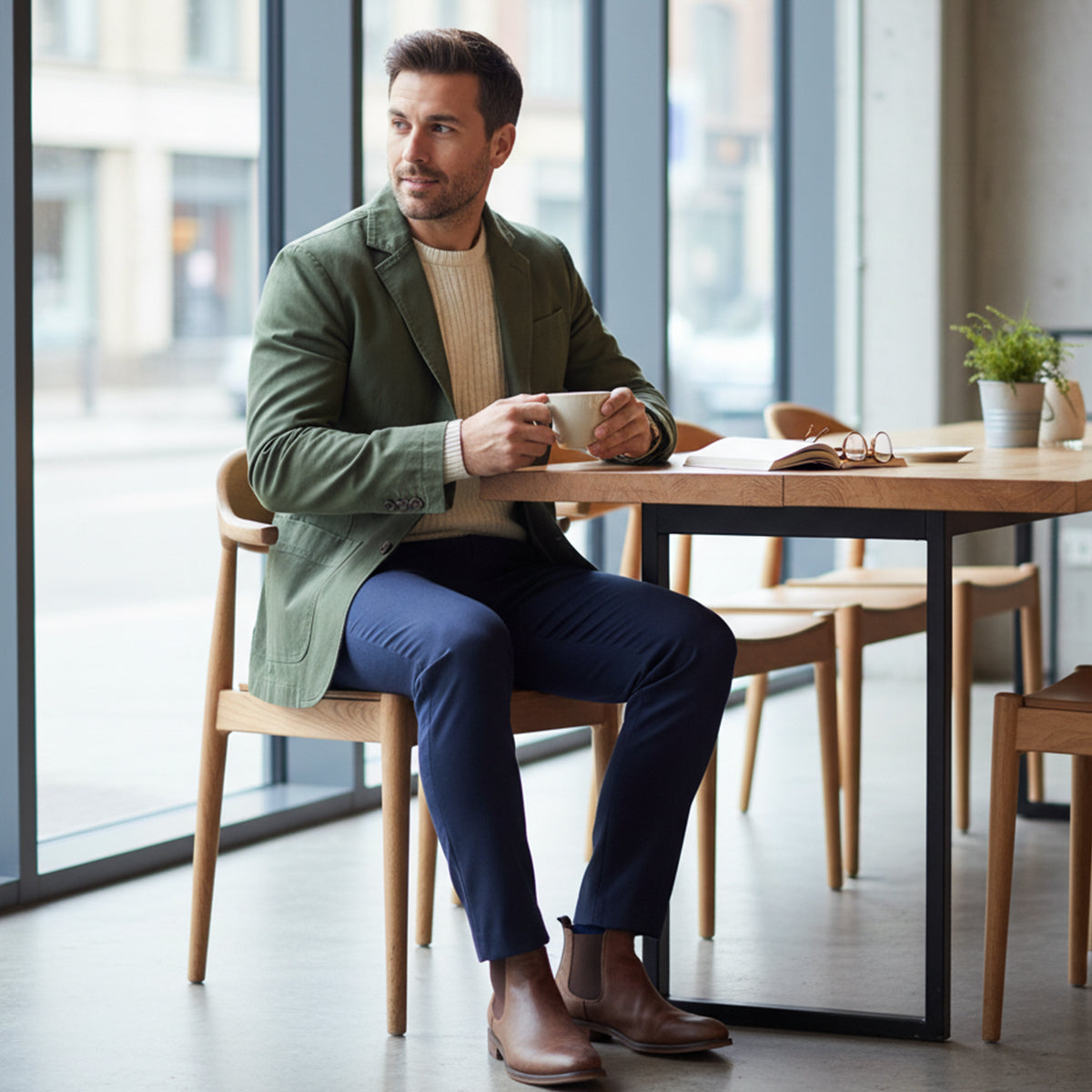 Blazer homme à boutons sur le devant avec poches plaquées 10