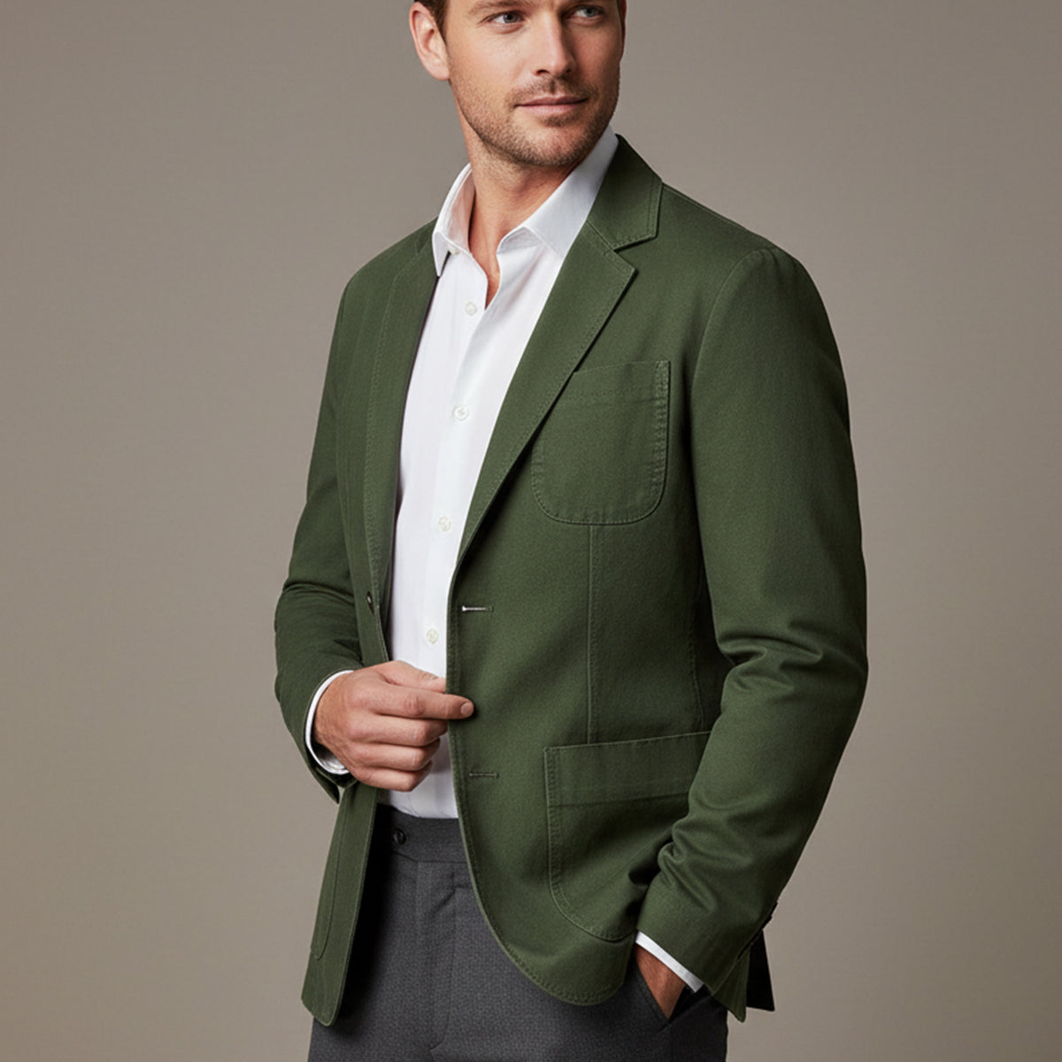 Blazer homme à boutons sur le devant avec poches plaquées 6