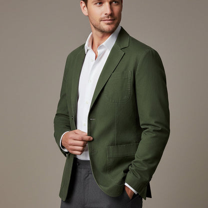 Blazer homme à boutons sur le devant avec poches plaquées 6