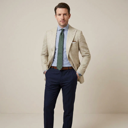 Blazer pour homme avec revers crantés et poches plaquées 2
