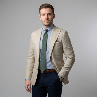 Blazer pour homme avec revers crantés et poches plaquées 4