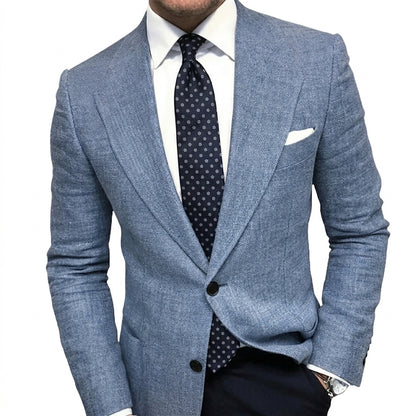 Blazer pour homme avec revers crantés et poches plaquées 5