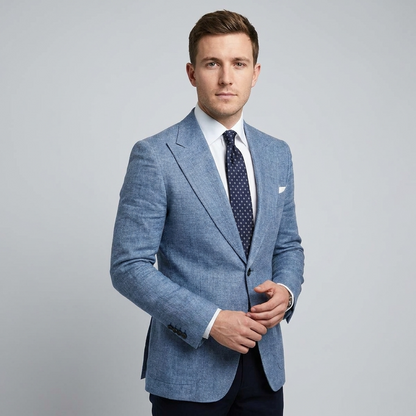 Blazer pour homme avec revers crantés et poches plaquées 8