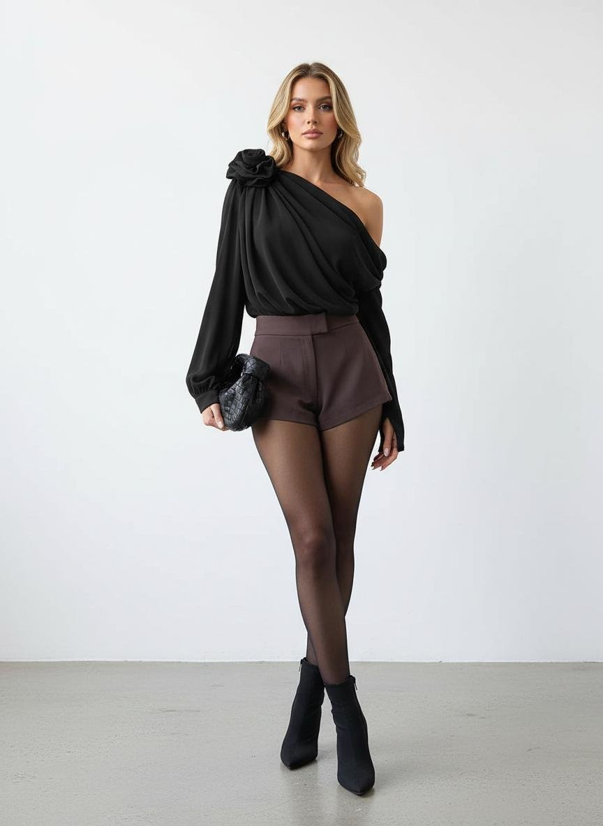 Blouse asymétrique en mousseline pour femme 6