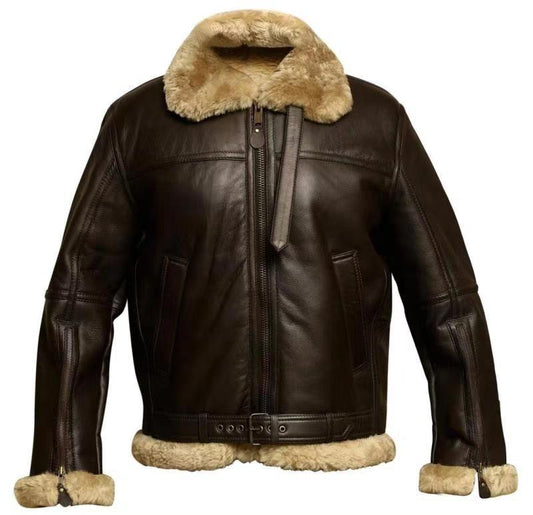 Blouson Aviateur Homme Hiver Style Vintage-Gigié