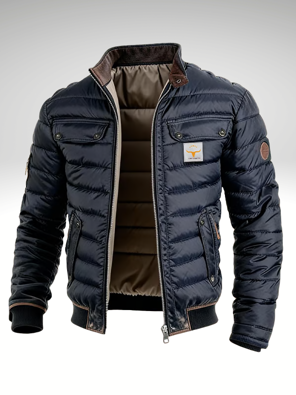 Blouson Bomber Matelassé pour Homme avec Poches à Rabat 2
