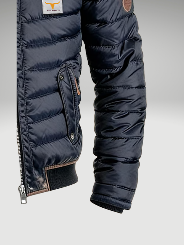 Blouson Bomber Matelassé pour Homme avec Poches à Rabat 3