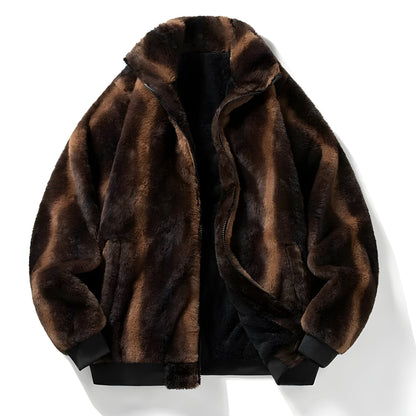 Blouson Bomber en Fausse Fourrure pour Femme 4
