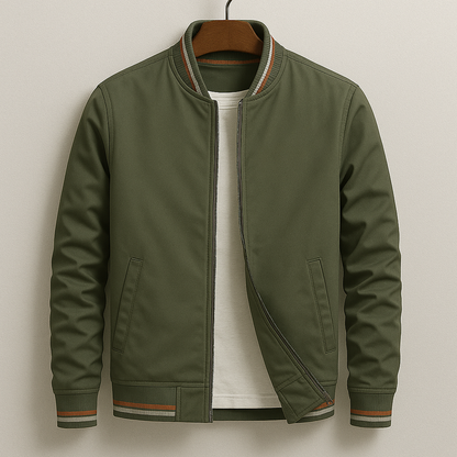 Blouson Bomber pour Homme à Bordures Rayées 4