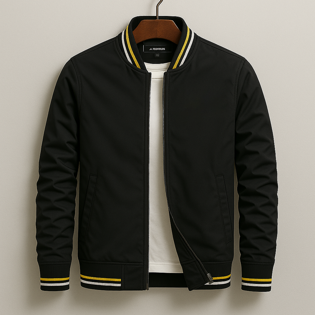 Blouson Bomber pour Homme à Bordures Rayées 6