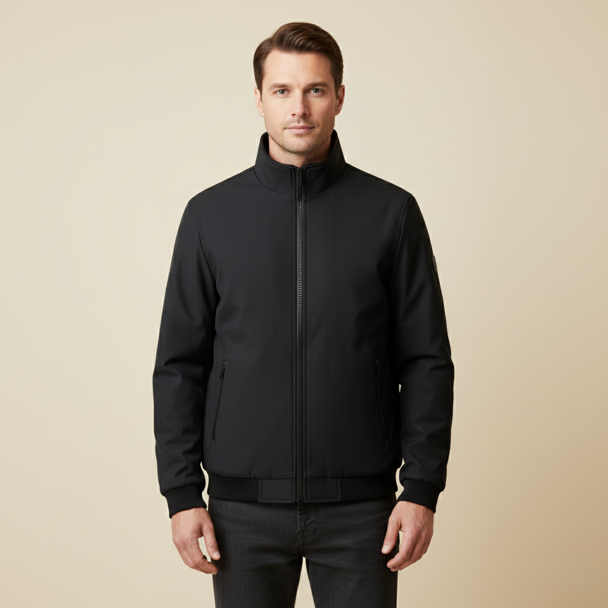 Bomber homme à col montant doublé en polaire 2