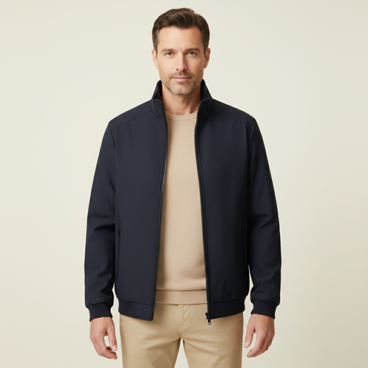 Bomber homme à col montant doublé en polaire 5