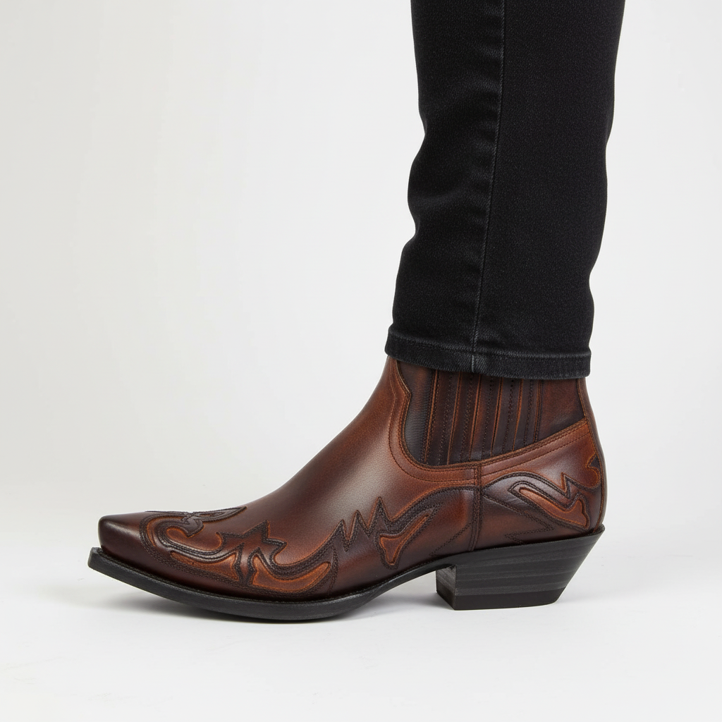 Bottes de cowboy pour femmes avec surpiqûres décoratives 5