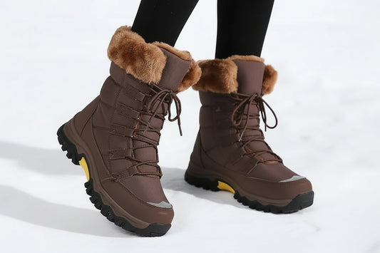 Bottes de Neige Femme Imperméables Fourrées & Semelle Antidérapante-Gigié