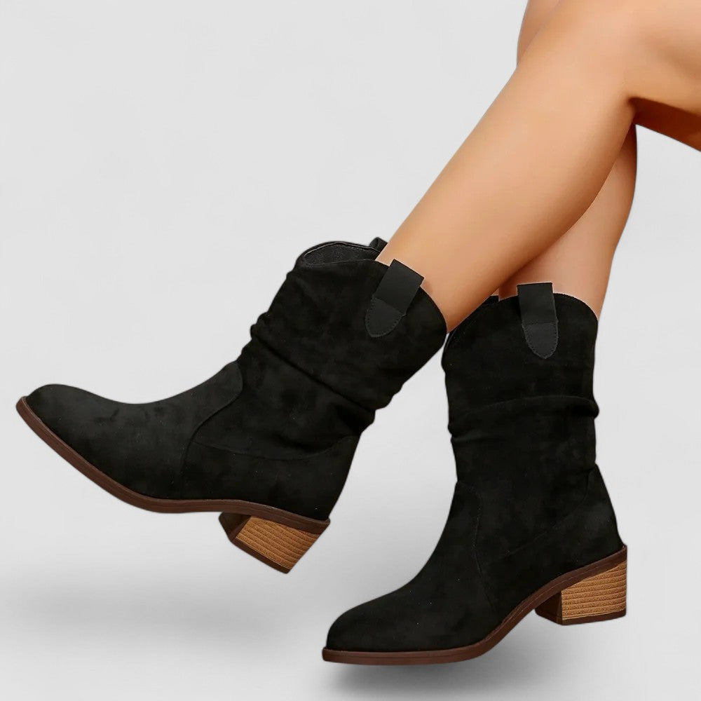 Bottes western mi-mollet slouchy pour femme 2