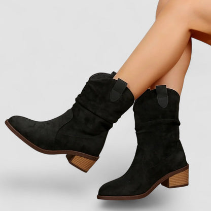 Bottes western mi-mollet slouchy pour femme 2