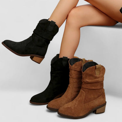 Bottes western mi-mollet slouchy pour femme 3