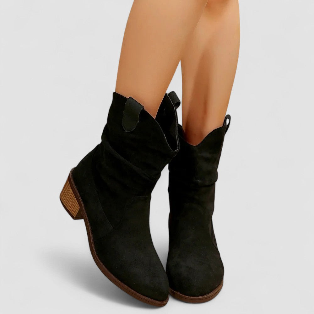 Bottes western mi-mollet slouchy pour femme 4