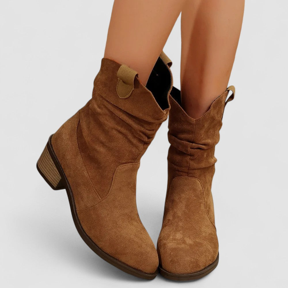 Bottes western mi-mollet slouchy pour femme 5