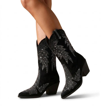 Bottes western pour femmes ornées de strass 2
