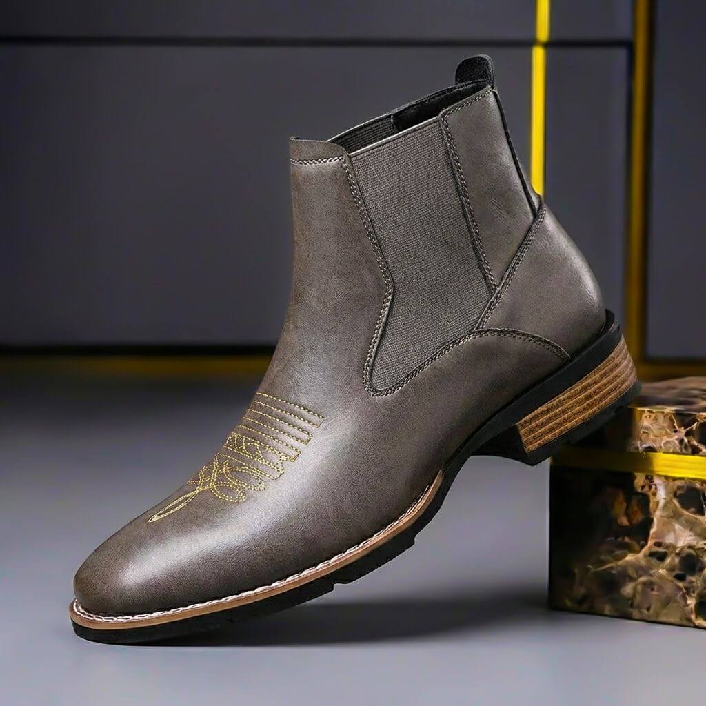 Bottines Chelsea pour homme avec détail brodé sur le bout 2