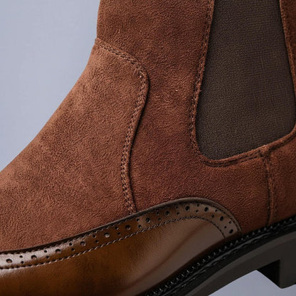 Bottines Chelsea pour homme avec détails brogues 3