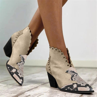 Bottines à bout pointu pour femme avec bords festonnés 2