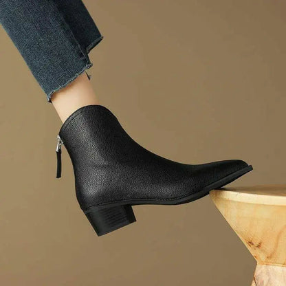 Bottines à bout pointu pour femme avec talon bloc 2
