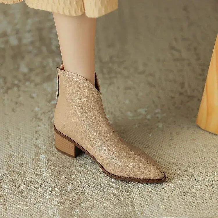 Bottines à bout pointu pour femme avec talon bloc 3