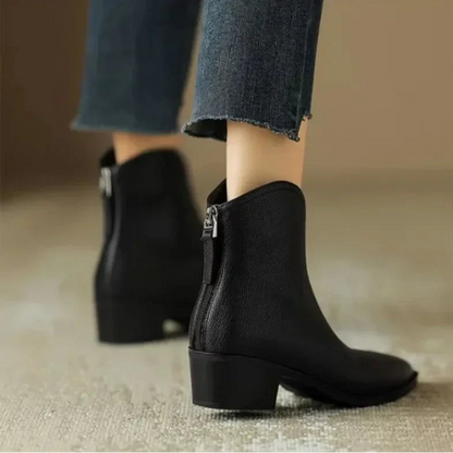 Bottines à bout pointu pour femme avec talon bloc 4