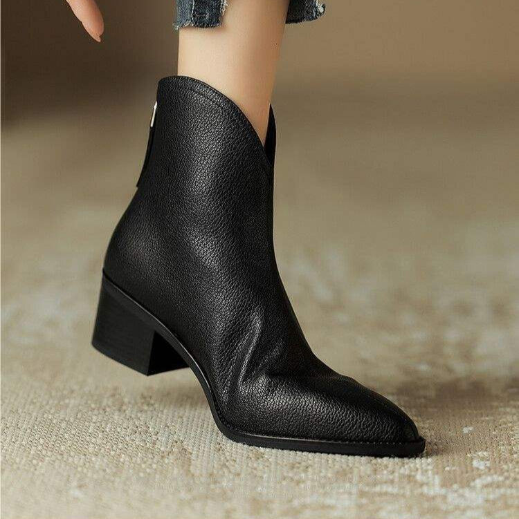 Bottines à bout pointu pour femme avec talon bloc 5