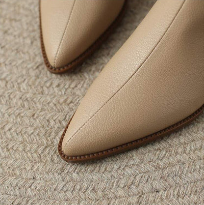 Bottines à bout pointu pour femme avec talon bloc 8