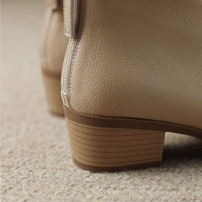 Bottines à bout pointu pour femme avec talon bloc 9
