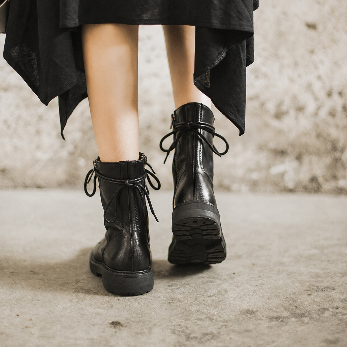 Bottines à lacets pour femme avec fermetures éclair latérales 2