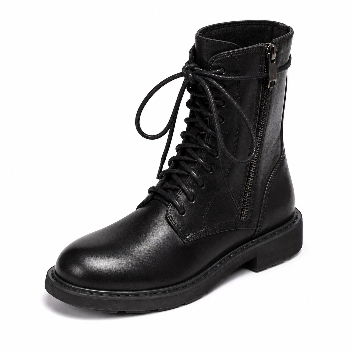 Bottines à lacets pour femme avec fermetures éclair latérales 4