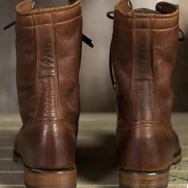 Bottines à lacets pour femme avec revers 2