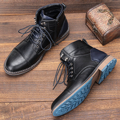 Bottines à lacets pour homme avec fermeture éclair latérale 2