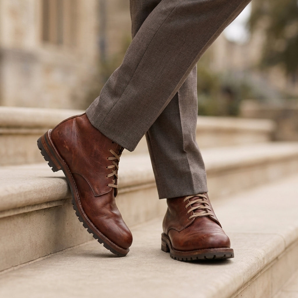 Bottines à lacets pour homme avec semelles crantées 2