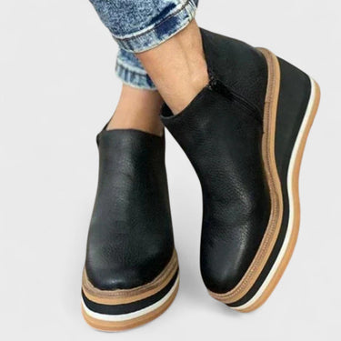 Bottines compensées en suédine pour femme 2