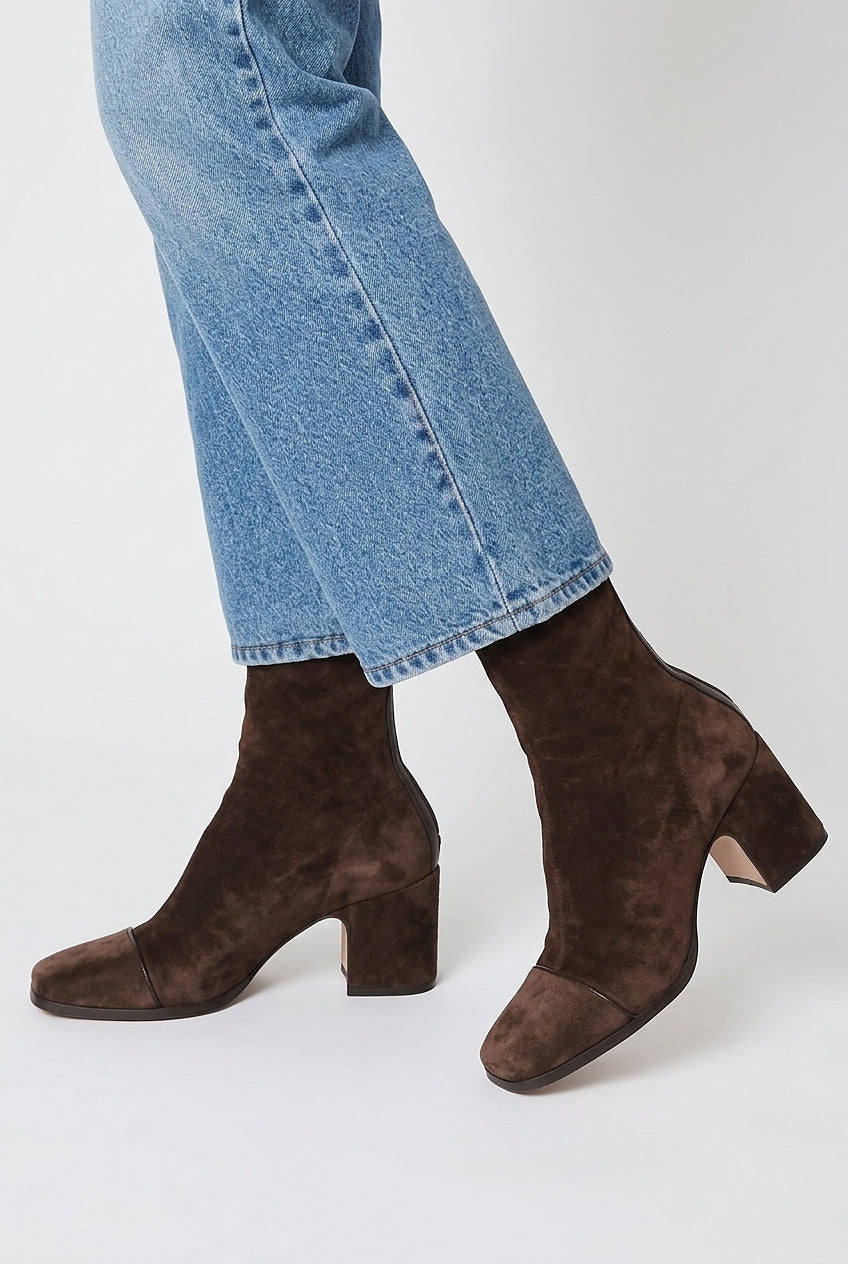 Bottines en daim pour femme avec talon bloc 3