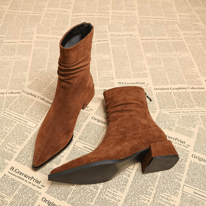 Bottines femme à bout pointu et tige souple 3