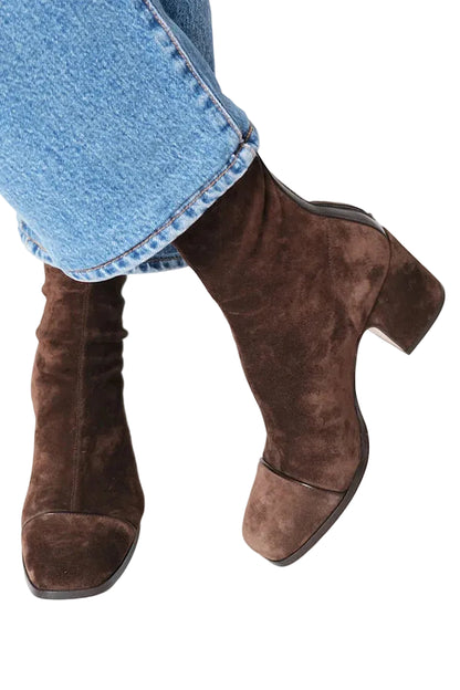 Bottines Femme Hiver Effet Daim & Talon Confortable-Gigié