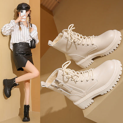 Bottines pour femme avec doubles fermetures éclair latérales et semelle crantée 4