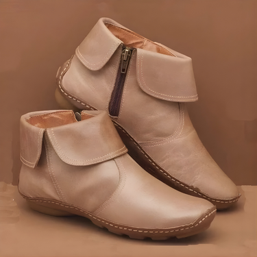 Bottines pour femme avec fermeture éclair latérale et revers 2