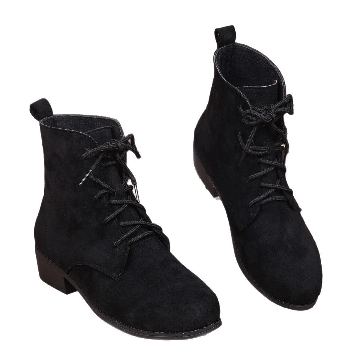 Bottines pour femme avec talon bloc et fermeture à lacets 4