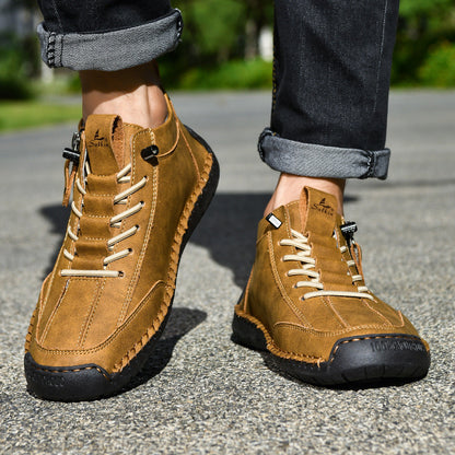 Bottines pour homme avec fermeture éclair latérale et lacets 11