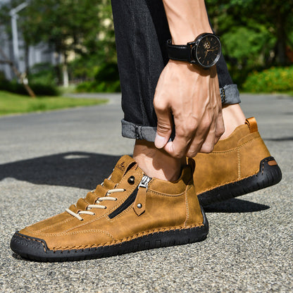 Bottines pour homme avec fermeture éclair latérale et lacets 12