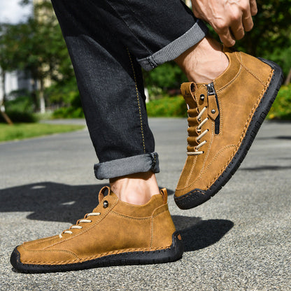 Bottines pour homme avec fermeture éclair latérale et lacets 13