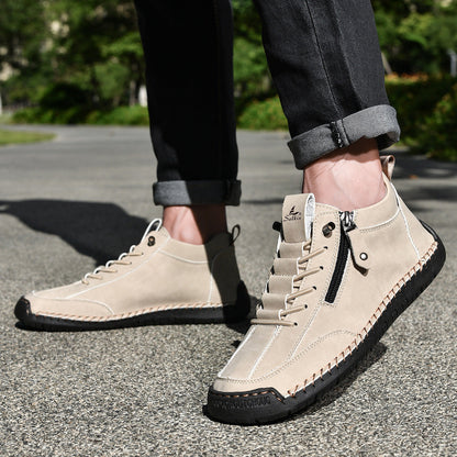 Bottines pour homme avec fermeture éclair latérale et lacets 14